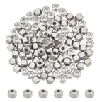 UNICRAFTALE 100pcs Cube Beads 4mm 201 Stainless Steel Faceted Spacer Beads 1.5mm Hole Beads Metal Bracelet Beads Square Beads Small Beads for DIY Bracelet Necklace Jewelry Making - color: Steel Color