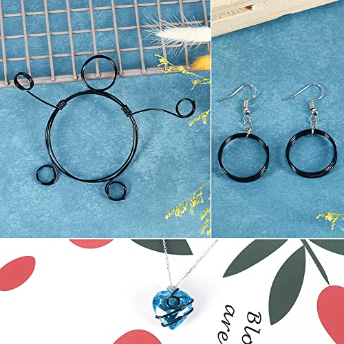 18 Gauge Aluminum Craft Wire, 165 Feet 1mm Bendable Metal Wire for Jewelry Making, Sculpting, Modelling, Wreath Making, Floral Making, Beading, Wire Wrapping (Black) - color: Black