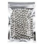 200 Pieces 8mm Silver Iron Metal Spacer Bead Round Loose Beads - size: 8mm