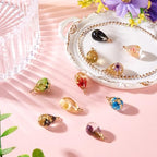 10Pcs Resin Dried Flower Teardrop Charms Transparent Natural Dried Flower Water Drop Pendants Floral Dangle Charms for DIY Earring Necklace Bracelet Jewelry Making
