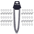 33 Feet Necklace Chains Stainless Steel DIY Link Chain Necklaces with 20 Lobster Clasps and 30 Jump Rings for Jewelry Making(1.5 mm Wide) - size: 1.5 mm Wide