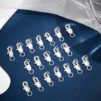Beebeecraft 1 Box 20Pcs Lobster Claw Clasps 925 Sterling Silver Plated Brass Jewelry Lobster Clasp with Jump Ring for Bracelets Necklace Jewellery Making (12x6x2.5mm) - color: Silver, size: 12x6x2.5mm