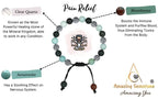 Amazing Gemstone Manifestation Bracelet for Pain Relief - Bloodstone Amazonite Clear Quartz Bracelet Set for Healing Calming Anxiety Stress Relief Gifts Pulseras Para Hombres Mujer (Adjustable) - color: Pain Relief