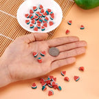 50PCS Handmade Polymer Clay Beads Watermelon Slice Loose Beads Fruit Theme Spacer Beads for DIY Bracelet Necklace Earring Charm Jewelry Making Hole 1.8mm - color: Watermelon Slice