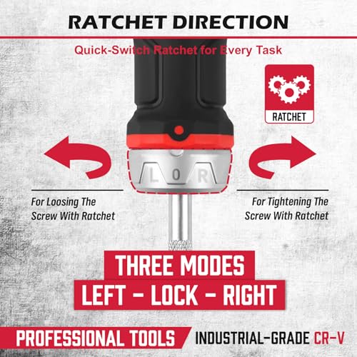 14-Piece 1/4″ Magnetic Ratcheting Screwdriver Bit Set, T4-T40 Torx Bit Set with 1/4 inch Magnetic Bits Driver Multi-bit Ratchet Screw Drivers for Garage, Home, Work, DIY Repair - style: 14 PCS Ratcheting + Torx Bits