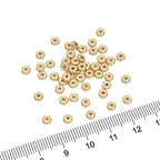 BEADIA 14K Gold Plated Disk Spacer Beads 4x1.5mm 50pcs for Jewelry Making Findings Non Tarnish - color: 14K Gold, size: 4x1.5mm Disk