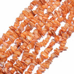 Chip Shells, 260pcs 5-8mm Irregular Beads with Holes, Orange Shell & Carnelian Chip Beads for Jewelry Making - color: Orange