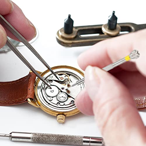 Chumia 8 Pieces Precision Jewelers Screwdriver Set, Micro Watch Repair Screwdriver Set 0.6-1.6 mm for Watch, Eyeglasses, Jewelry Work, Electronics Repair(Flathead, Phillips) - size: 0.6-1.6 mm, style: Flathead, Phillips