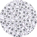 100Pcs Letter Beads 4x7mm White Round Acrylic Alphabet Beads Letter R Beads for Jewelry Making DIY Bracelets Necklaces Key Chains - color: R 100Pcs