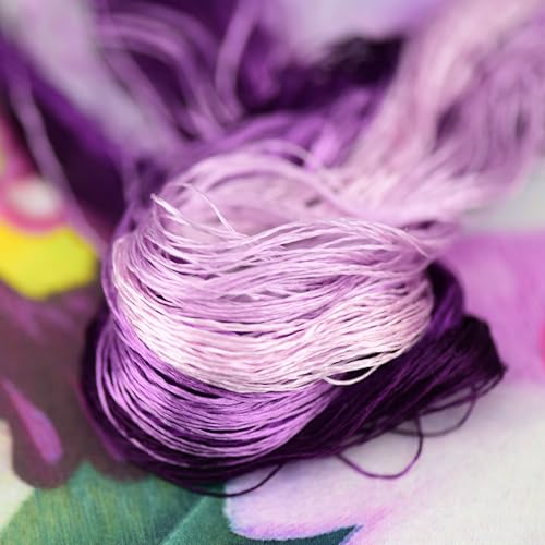 8 Skeins Mulberry Silk Floss Embroidery Thread Floss-Cross Stitch Threads China Silk Woven Jewelry Threads DIY Sewing Kits (17) - color: 17