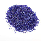 Perlin Glass Seed Beads 2mm 11/0 Round Mini Small Pony Beads 6500pcs for Making Earrings Bracelets Pendants Waist Jewelry DIY Handmade Silver Lined Color Kit (Royal Blue) - color: Royal Blue