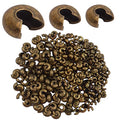 Aylifu 600pcs 3 Sizes Crimp Bead Knot Covers Metal Half Round Open Crimp Beads Covers for DIY Jewelry Making Bead Chain Positioning, Antique Bronze - color: Bronze(0.12/0.15/0.19inch)