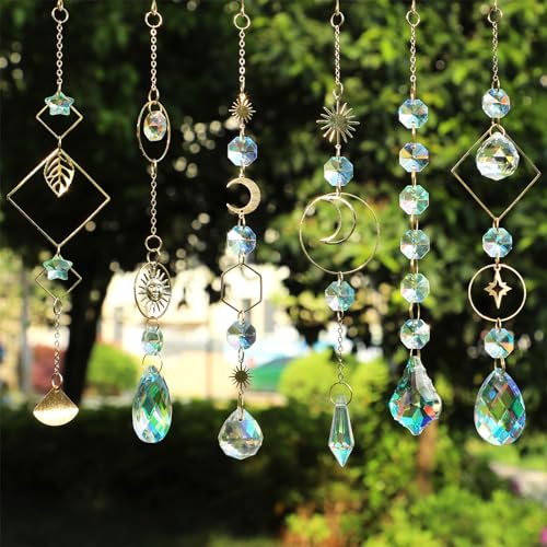 DIY Suncatchers, 400 pcs Sun Catchers Making Supplies Kit Art and Crafts for Adults Prism Hanging Decorative Suncatcher with Crystals Rainbow Maker for Indoor Windows Office Home Decor