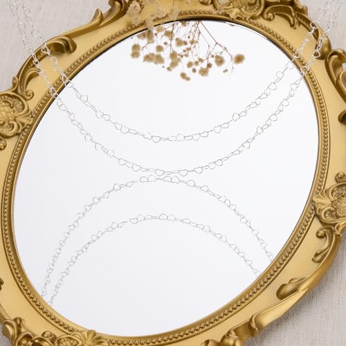 GTVOODX 16.4 Feet Silver Heart Chain for Jewelry Making Stainless Steel Necklace Bulk Chain Roll Spool for DIY Bracelet Craft Supplies with Lobster Clasps Jump Rings - color: Silver Heart