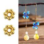 BronaGrand 500pcs Metal Daisy Spacer Beads 4mm for DIY Jewelry Making (Gold) - color: Gold