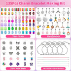 Sofier Charm Bracelet Making Kit for Girls Jewelry Box Jewelry Making Kit Gifts for Girls 4-12 DIY Craft Toys Birthday Christmas - color: Jewelry Box