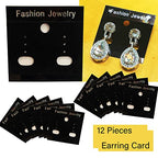12pcs Necklace Display for Selling, 12.5" Jewelry Display Stand, Necklace Display Stands for Vendors, Black Velvet Foldable Necklace Bust
