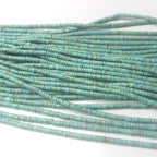 160pcs 3x2mm Natural Turquoise Heishi Disc Rondelle Spacer Stone Semi Precious Gemstone Loose Beads for Jewelry Making 15 Inch - color: Turquoise, size: 3x2mm