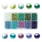 BEADNOVA Satin Pearls Beads for Crafts Tiny Loose Glass Imitation Pearls for Jewelry Making (4mm, 1000pcs, Multi Color) - color: 4mm 1000pcs Mix Lot M02