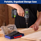 WORKPRO Drill Bit Set, 66-Pieces Impact Driver Bits Set and Screwdriver Bits Set for Screw Driving and Wood Metal Drilling with Storage Case, 1/4" Hex Shank - style: 66 PCS