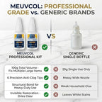 Meuvcol Leather Glue 100g, Fast-Setting Leather Repair Adhesive for Purses, Shoes, Car Seats, Suede & Upholstery, Clear-Drying Strong Bond for Leather, Includes 6 Precision Tips - size: 100g, style: Leather Glue