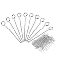 PATIKIL 200Pcs 304 Stainless Steel Jewelry Eye Pins 25mm 22 Gauge Silver Open Eye Pins for Jewelry Making DIY Craft Necklaces Bracelets Earrings - color: Silver, size: 25mm