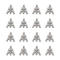 Mega Pet 20pcs Tibetan Silver Triangle Chandelier Component Links Charm Pendant Connectors with 3 Holes for Multi Layers Dangle Earring Bracelet Necklace Jewelry Making - color: Antique Silver, Triangle