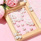 DanLingJewelry 70Pcs 12mm White Glass Pearl Beads Imitation Pearl Round Beads for DIY Craft Necklaces Bracelets Jewelry Making - color: 70pcs - Glass Pearl