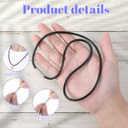 Molain 8Pcs Leather Necklace Cord, Black Leather Cord Woven Wax Rope Chain 18”/45cm 20"/50cm 22"/55cm 24"/60cm 28'' /70cm Adjustable Leathers Cords Necklaces for Men and Women Necklace String for Jewe