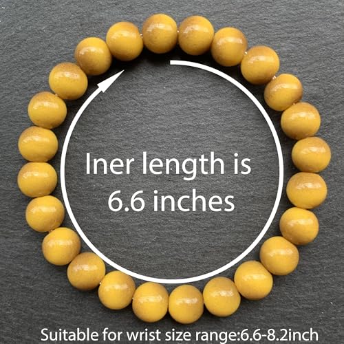 Handmade 8mm Beaded Bracelets For Men Protection Bracelet For Women Chakra Feng Shui Stretchy Handmade Lucky Money Stretchy Crystal Bracelets Best Gifts - color: Simulated Golden Tiger