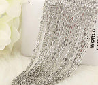 Wholesale 12 PCS Genuine Stainless Steel Fine Cable Chain Necklace Chains Bulk for Jewelry Making (26 Inch(2MM)) - color: Stainless Steel, size: 26 inch-0.079 inch