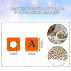 1000Pcs Gold Acrylic Cube Letter Beads 6 * 6mm Black Alphabet A-Z Beads for DIY Bracelet Necklace Jewelry Making - color: Gold Mixed Black Letter A-Z