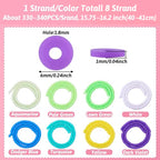 Elecrelive 2640 pcs Polymer Clay Beads 6 mm Handmade Clay Beads Vinyl Heishi Beads Disc Flat Beads for Summer Boho Surfer Choker Necklace Bracelet Earrings Jewelry Making (8 Strands,Green) - color: Green