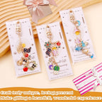 TOHONGADON 285 Pcs Keychain Making Kit, Bag Charm Kit with 92 Charms, 22 Keychain Clips, Key Ring Jewelry Plier, Extender Chain, Letter Beads for DIY Crafting and Jewelry Making - color: 285 Pcs Keychain