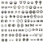 stino Paired Silver Metal Spacer Beads for Jewelry Making, Bracelet Earrings Necklace Findings & Supplies 512 (Paired (106pcs)) - color: Paired (106pcs)