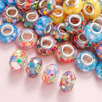 PIPITREE 40PCS Acrylic Beads 9 * 14mm Focal Beads for Pens Acrylic Flat Bulk Sequin Bead AB Mixed Color 6mm Large Hole Bead for Keychains Beadable Pens DIY Crafts Jewelry Making & Gift Giving - color: Sequin
