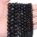 45pcs 8mm Natural Blue Black Tiger Eye Gemstone Beads Energy Healing Crystal Round Loose Stone Beads for Jewelry Making, DIY Bracelets Necklaces - color: Blue Black Tiger Eye, size: 8mm