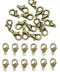 MSCFTFB 300 Pieces Mini Lobster Clasps Metal Lobster Claw Clips Fastener Hooks for Bracelet Necklace Choker Jewelry Making Findings DIY Keychain Bag Phone Dangle Charms (6x12mm,Antique Bronze) - color: Bronze