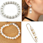 200PCS Rondelle Spacer Beads 8mm Silver Plated Czech White Crystal Rhinestone for Jewelry Making - color: 200Pcs Silver Plated/White, size: 8mm