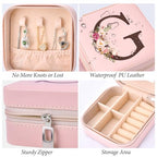 Inngeroo Christmas Stocking Stuffers for Women, Travel Jewelry Case Box Organizer Personalized Gifts, Fashion Travel Essentials Trendy Stuff for Teen Girls - style: G