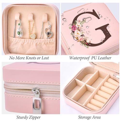 Inngeroo Christmas Stocking Stuffers for Women, Travel Jewelry Case Box Organizer Personalized Gifts, Fashion Travel Essentials Trendy Stuff for Teen Girls - style: G