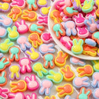 125pcs Acrylic Beads Colorful Rabbit Beads Rainbow Color Beads for Jewelry Making Handmade DIY Bracelet, Charms Keychain Craft Supplies (Rabbit) - color: rainbow rabbit