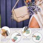 HOMAR 223Pcs DIY Keychain Making Bag Charm Jewelry Chain Making 86 Flower Charms 10 Keychain Clips with Key Ring 15 Extender Chains 100 Jump Ring for DIY Craft Gifts - color: Flower-223PCS