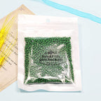 Bala&Fillic Green Color 4mm Seed Beads About 1200pcs/100Grams in Bag, 6/0 Glass Craft Beads for Making Bracelet and Necklace (Green) - color: Green -4mm
