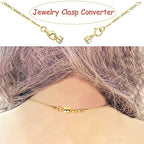 Magnetic Necklace Clasps and Closures 18K Gold and Silver Plated Bracelet Converter Clasp,Suitable for Necklaces Chain Extender - color: 18Pcs | 6Gold & 6Silver