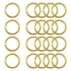uxcell 20Pcs Open Jump Rings, 20mm/0.79" OD Brass Jump Ring Connectors 2.5mm Thick O Rings for Necklaces Bracelet Jewelry Making Keychain DIY Craft, Gold Tone - size: 20mmx2.5mm