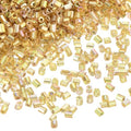 uxcell 1400Pcs Glass Bugle Beads, 1.5x1.5mm Tube Mini Loose Glass Seed Spacer Bead for DIY Earrings Necklaces Bracelets Jewelry Making (Gold Tone) - color: Gold Tone, size: 1.5x1.5mm