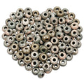 SUNYIK Zebra Jasper Large Hole (5mm) Rondelle Loose Charms European Bead fits Bracelet,Jewelry Makings Pack of 20 - color: Grey&Green-Zebra Jasper, size: 14x8mm
