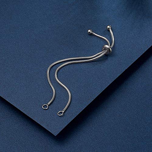 DanLingJewelry 10pcs 304 Stainless Steel Adjustable Slider Bracelet Slider Extender Chains Friendship Bracelets for Jewelry Making DIY 8 Inches(210mm) PP - color: StyleⅫI-10 pcs-Platinum