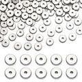 200pcs Silver Plated Brass Flat Disc Spacer Beads for DIY Bracelet, Necklace Jewelry Making (Silver-3mm) - color: Silver-3mm